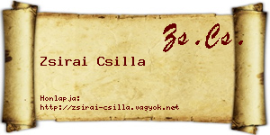 Zsirai Csilla névjegykártya