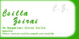 csilla zsirai business card